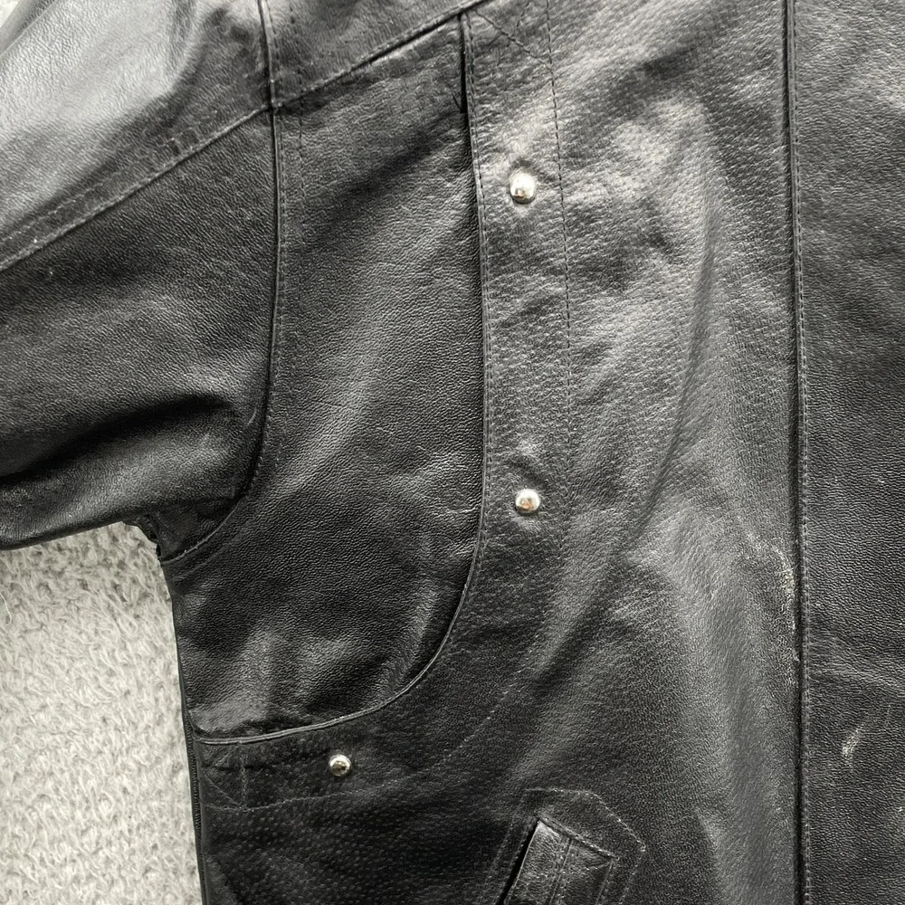 Italian Dondolore Navarre Leather‎ Jacket Men's 2X Motorcycle 90's Grunge Biker